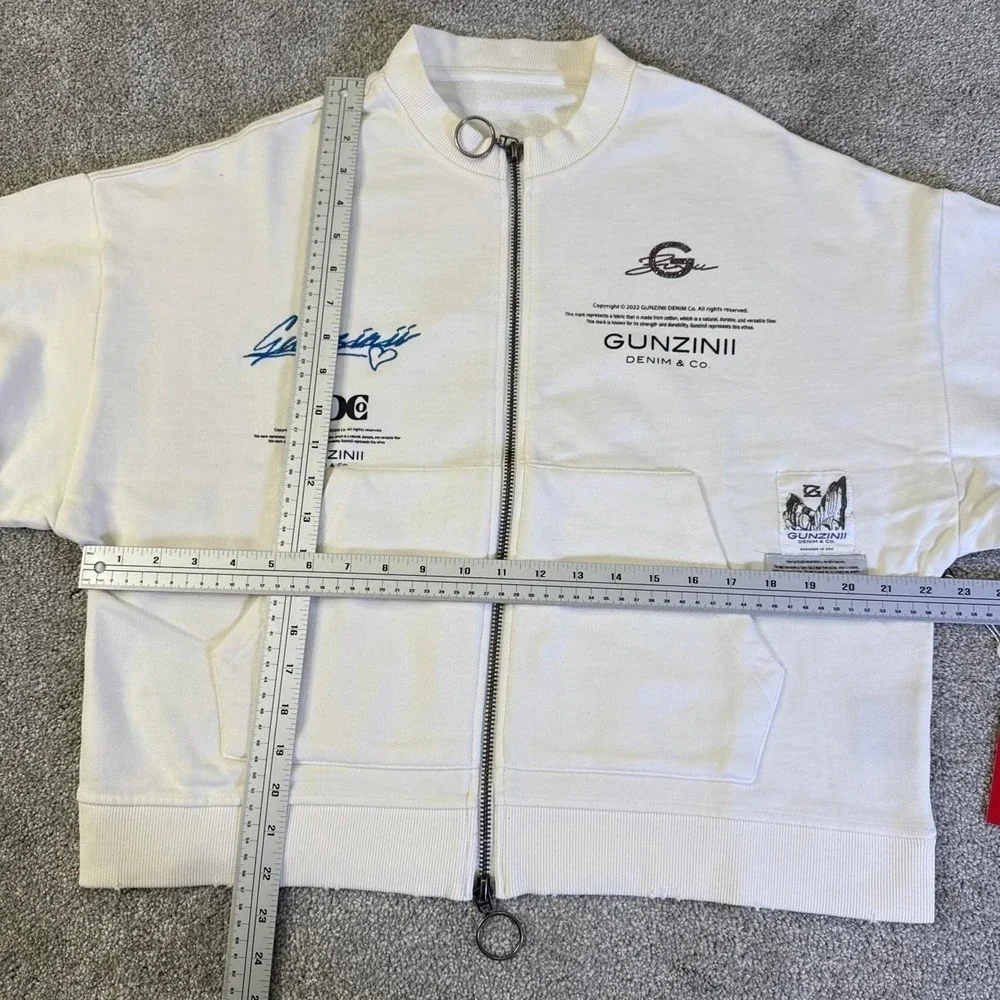 Gunzinii Play For Keeps Bet Yourself Zip Up Jacket NWT Off White XS